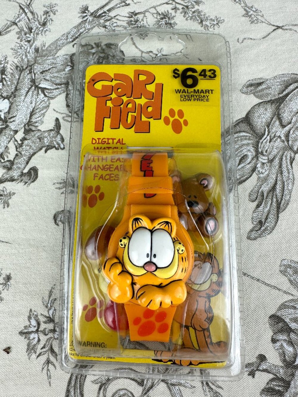 Vintage Y2k Garfield Pop-up Wrist Watch Changeable Face Odie Pooky New